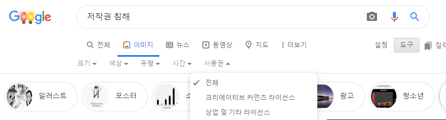  구글 이미지 잘못 사용하면 저작권 침해?