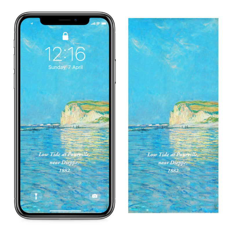 01 푸르빌의 썰물 C - Claude Monet 아이폰명화배경화면