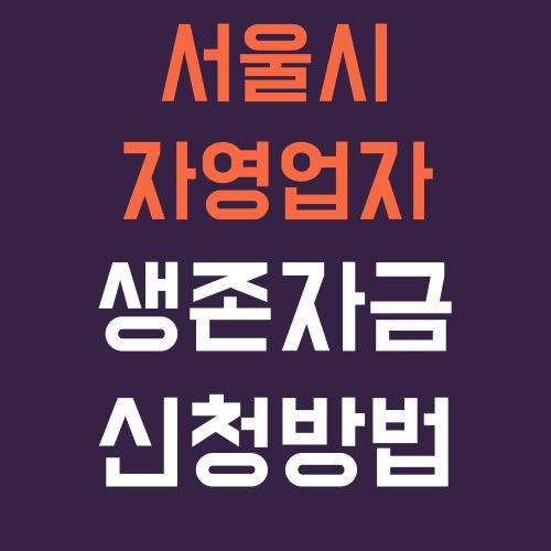 서울시 자영업자 생존자금 신청