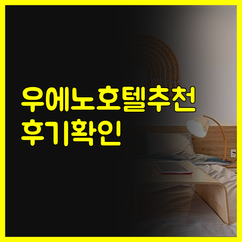 우에노 호텔 어디가 좋을까? 꼼꼼 비