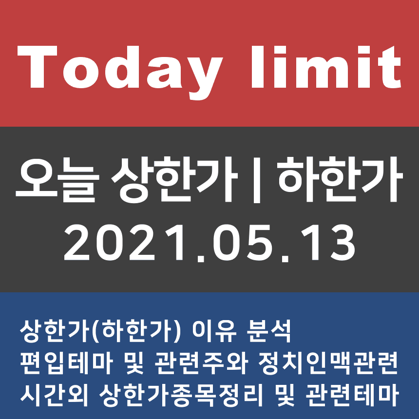 5월 13일 가격제한폭 마감 종목 분석