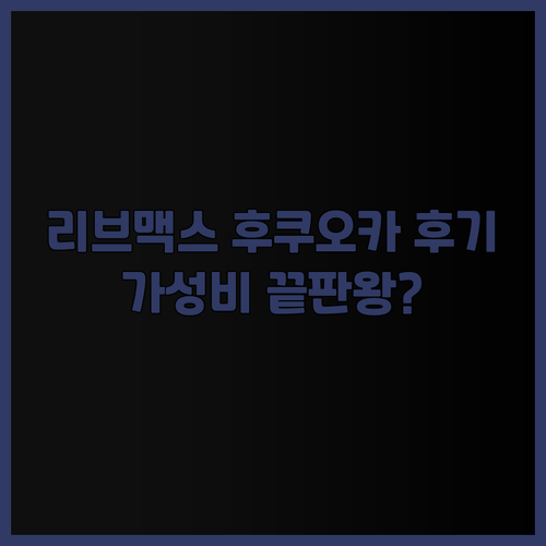 가성비 끝판왕 리브맥스 후쿠오카 텐진