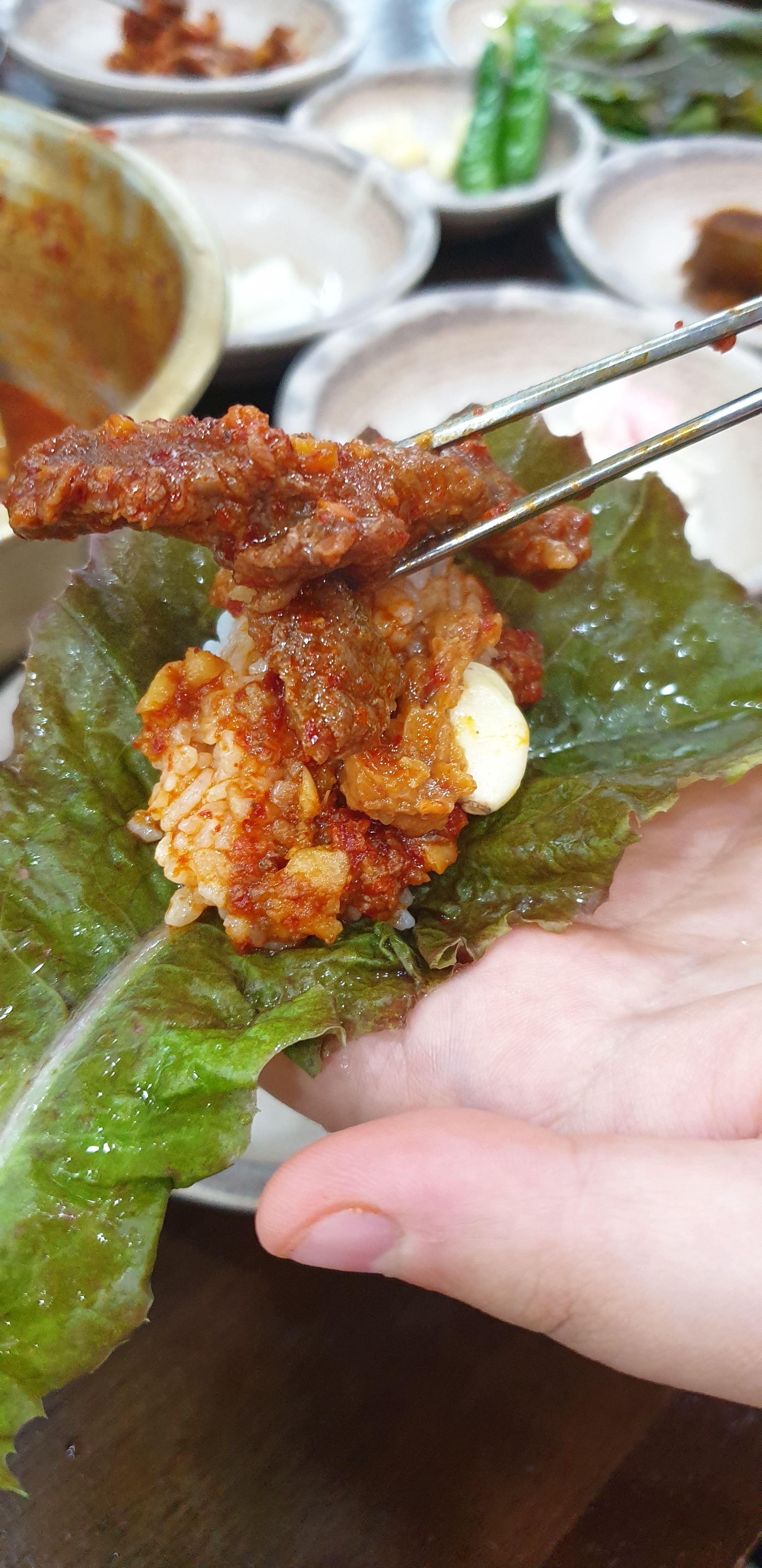 찜갈비와 쌈