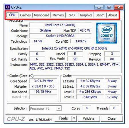 cpu-z 무설치