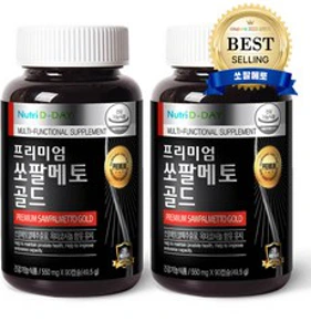 뉴트리디데이 프리미엄 쏘팔메토 골드 550mg&#44; 90캡슐&#44; 2개