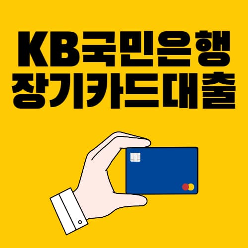 국민카드 장기카드대출 후기