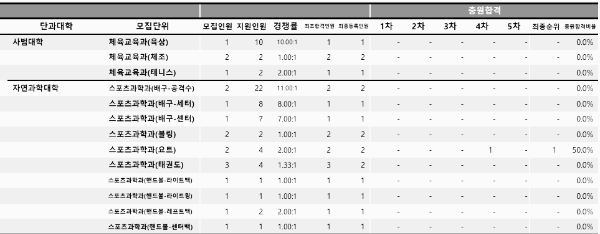 실기/실적 (체육특기자)