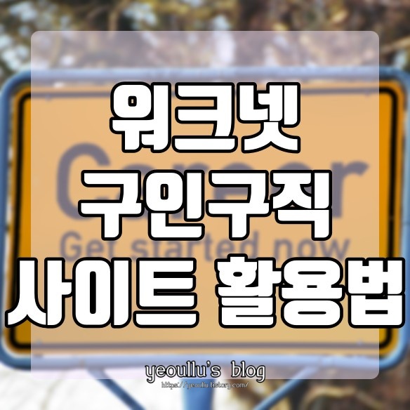  워크넷 구인구직 정보 검색하는 방법
