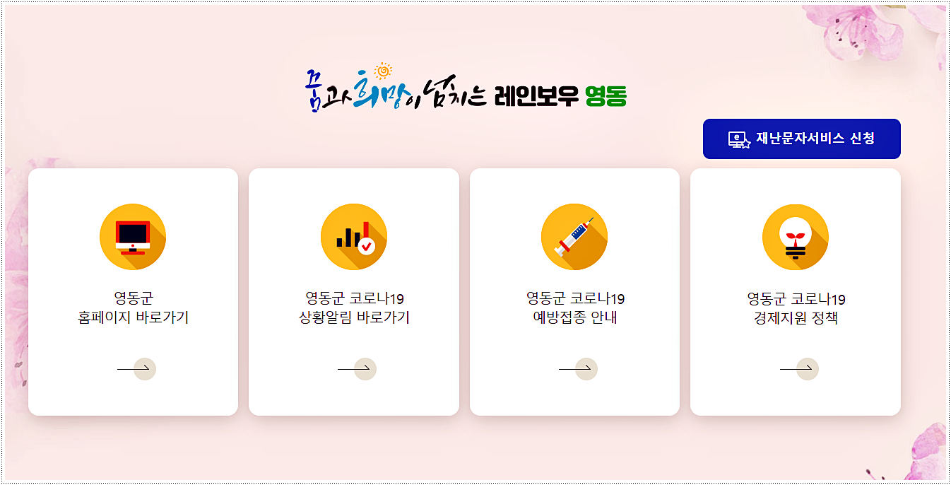 영동군 코로나 확진자 현황 및 방문장소