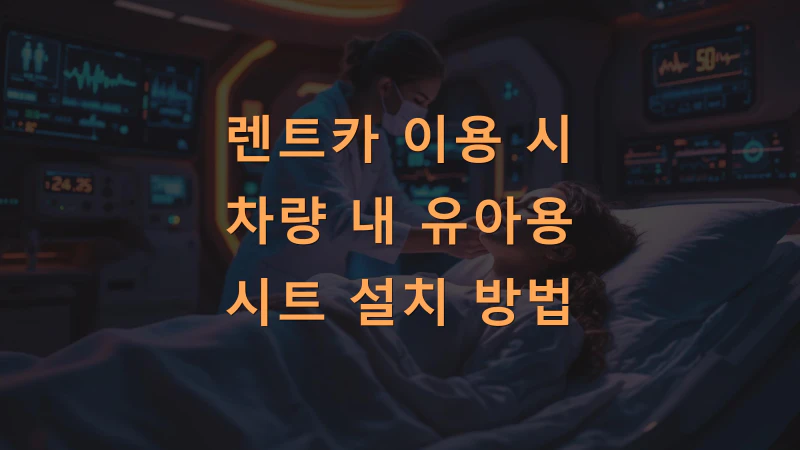 렌트카 이용 시 차량 내 유아용 시트 설치 방법