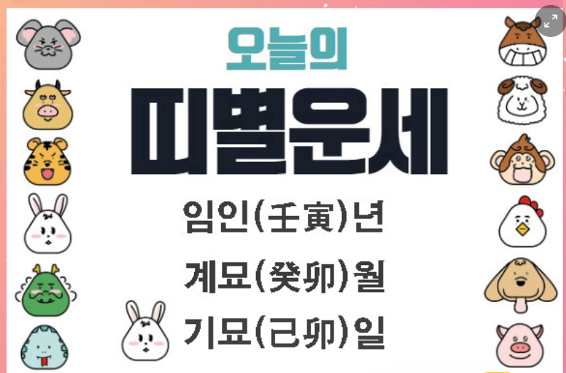  [오늘의 운세] 3월 27일(음력 2월 25일, 일진은 기묘 己卯) 12지지 띠별 운세 & 궁합