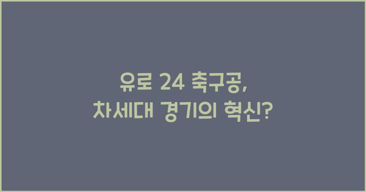 유로 24 축구공