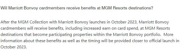 Marriott - MGM 제휴 FAQ