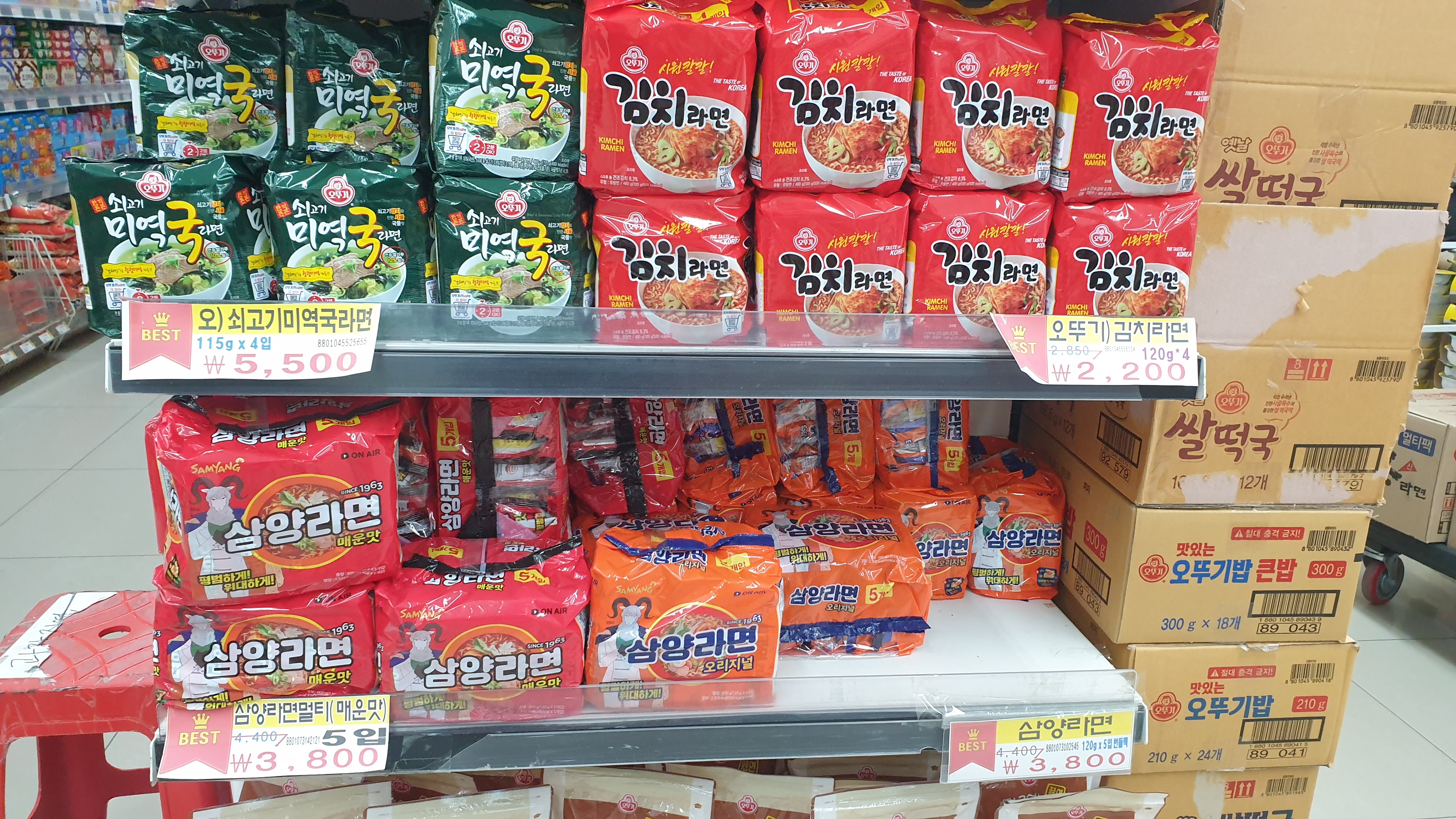  2023년 라면과 국수 시세