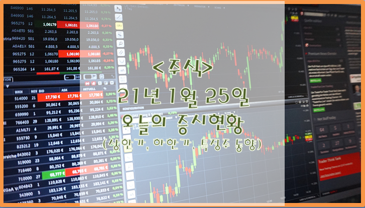  [주식](1월 25일) 오늘의 증시현황 (상한가 하한가 특징주)