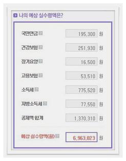 연봉 실수령액 계산기
