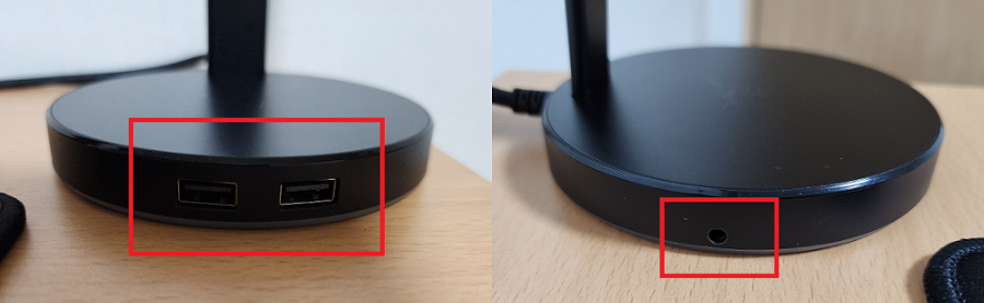 RAZER-BASE-STATION-V2-CHROMA-USB3.1포트와-3.5mm-오디오단자.
