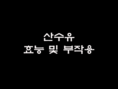  산수유 효능 및 부작용 - 차(茶) 이야기