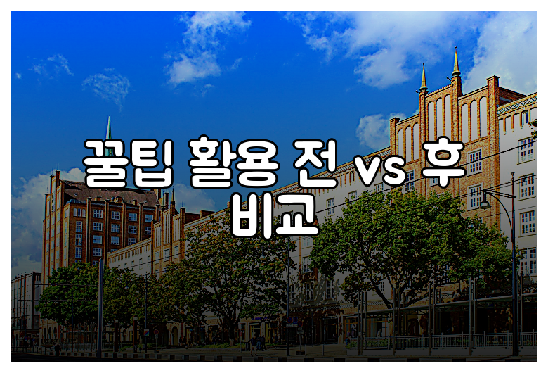 꿀팁 활용 전 vs 후 비교