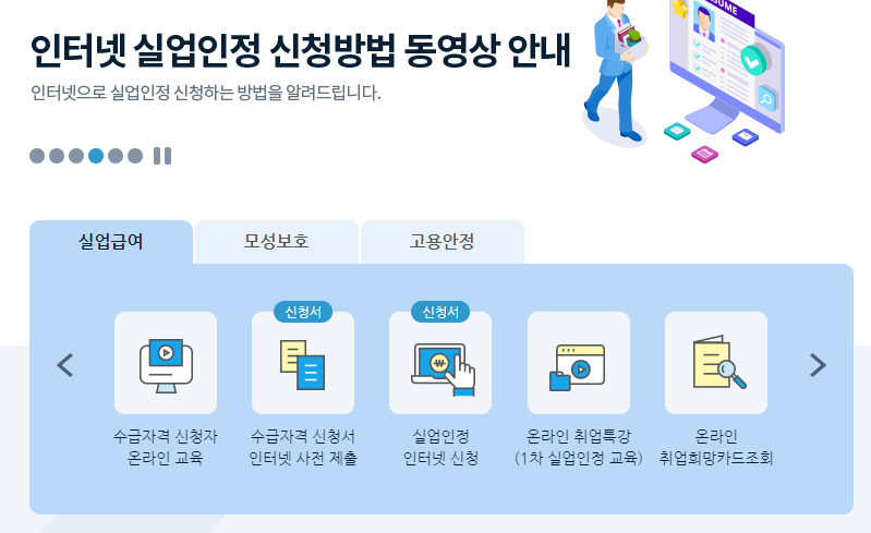 실업급여 온라인 신청방법