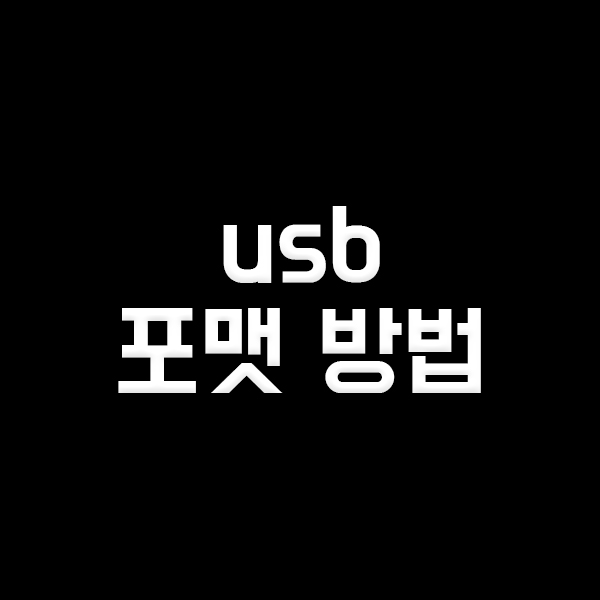  usb 포맷 방법