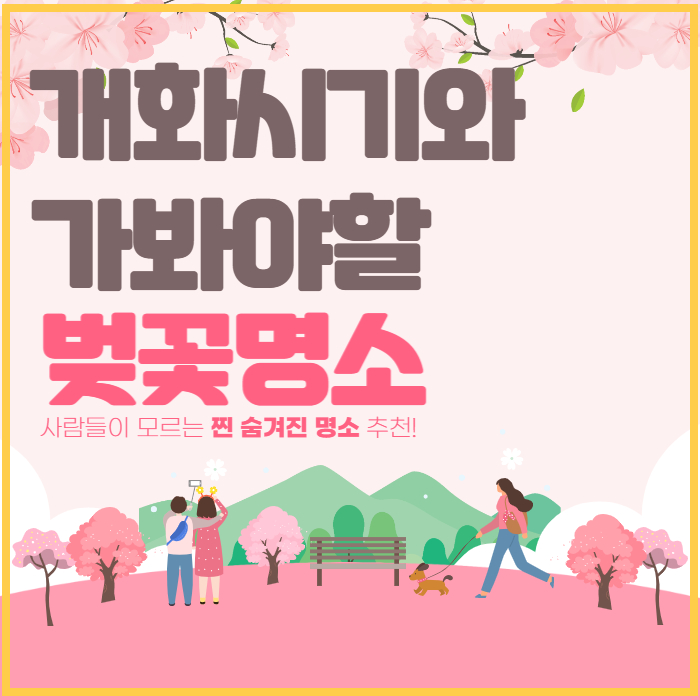  2023년 봄의 시작 벚꽃개화시기 와 벚꽃 명소 축제 소개