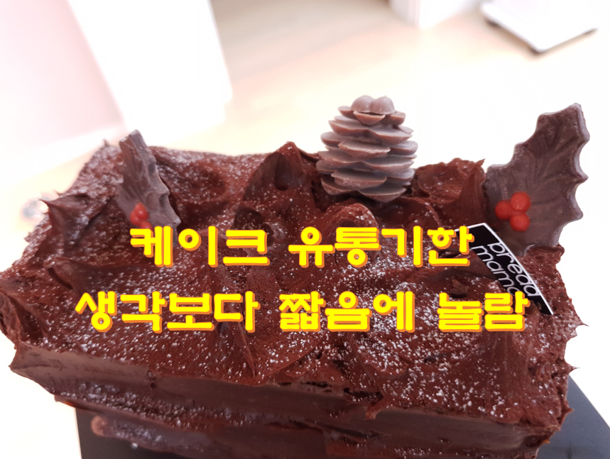  케이크 유통기한 생각보다 짧음에 놀람