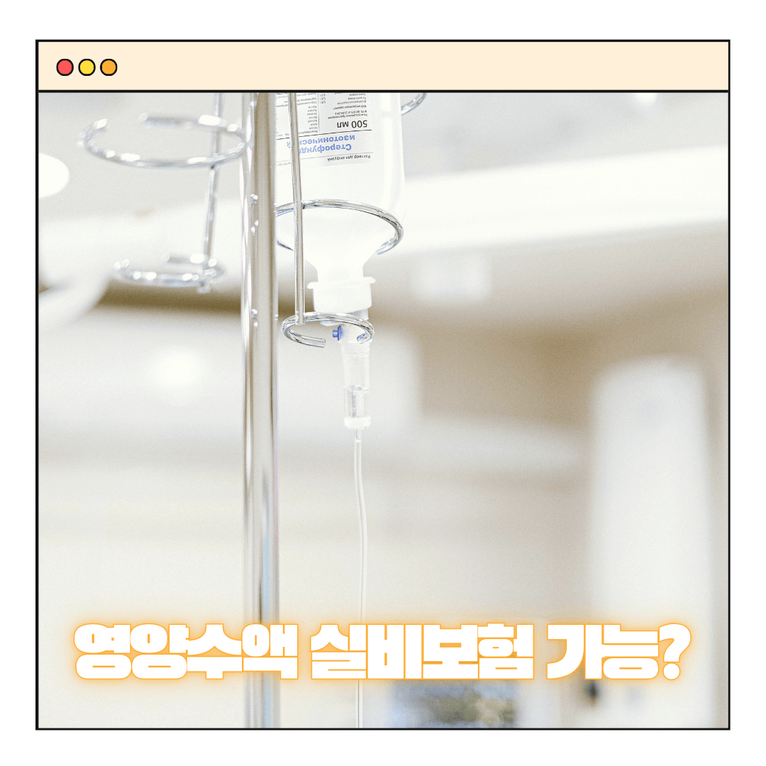 영양수액 종류·가격 총정리! 실비 청구 가능한 조건까지 한눈에