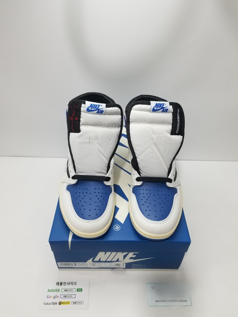  [AIR JORDAN] 트래비스 스캇 x 프라그먼트 x 에어조던1 하이 DH3227-105 남녀공용 (OG공장)