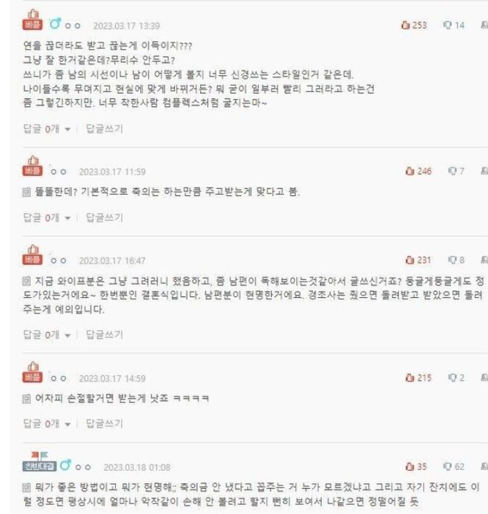 남편이 축의금 안 준 사람에게 한 짓을 불평하는 여자 3