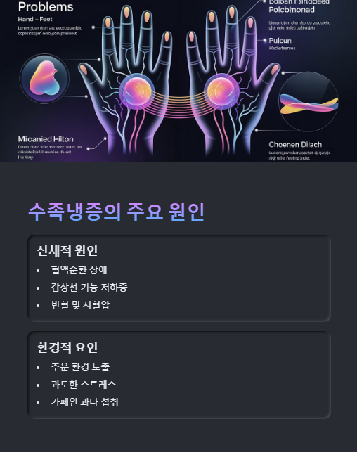수족냉증의 주요 원인