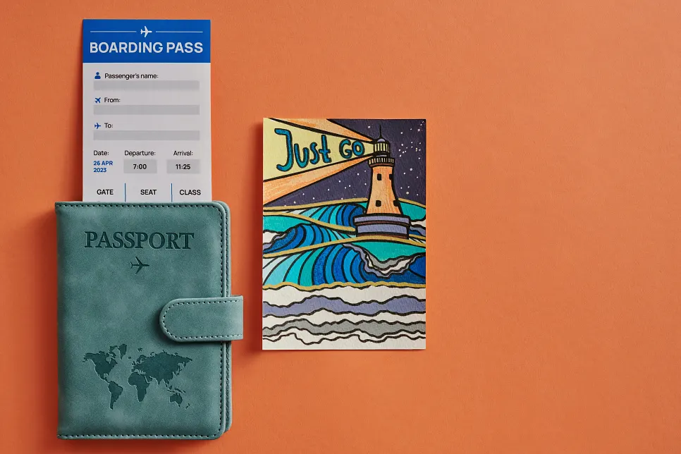 여권과 비행기 티켓