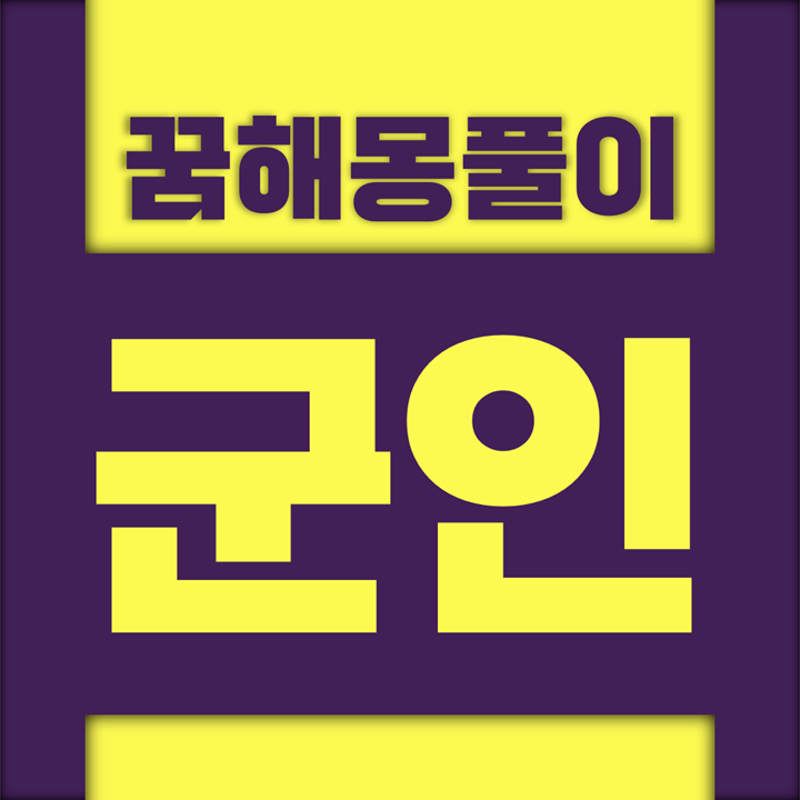  [꿈해몽풀이] 군인 꿈해몽 모음