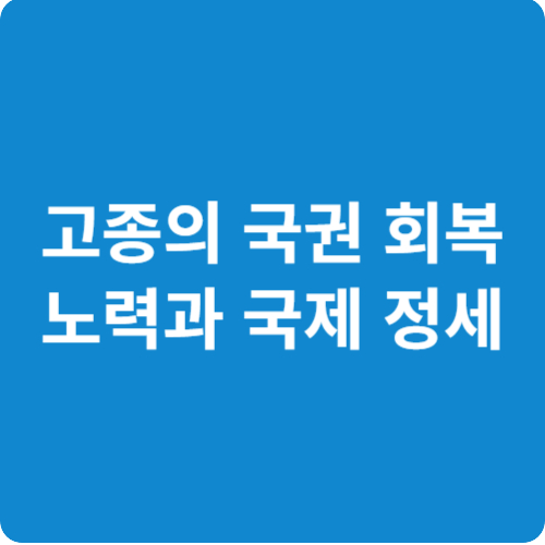 고종의 국권 회복 노력과 국제 정세