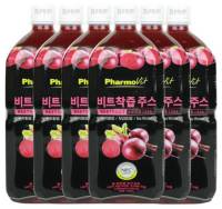 파모빗 저온 착즙 레드비트즙 주스 100% 1000ml&#44; 1L&#44; 6개