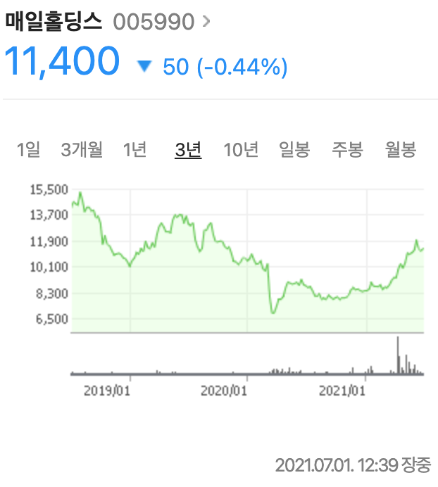  매일홀딩스 주가 분석(주식투자, 배당금)