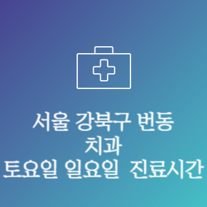 서울 강북구 번동 치과 주말 토요일 일요일 문여는 병원 진료시간