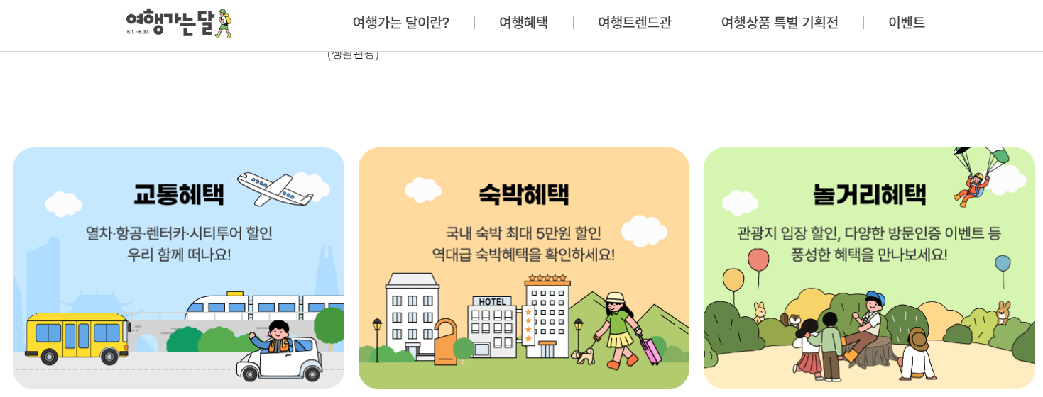 2023 6월 여행가는 달 전국숙박&#44;교통할인