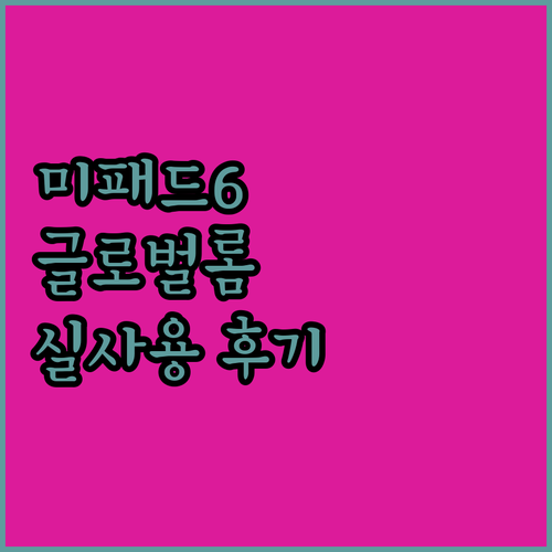 글로벌롬 샤오미 미패드 6 태블릿 사