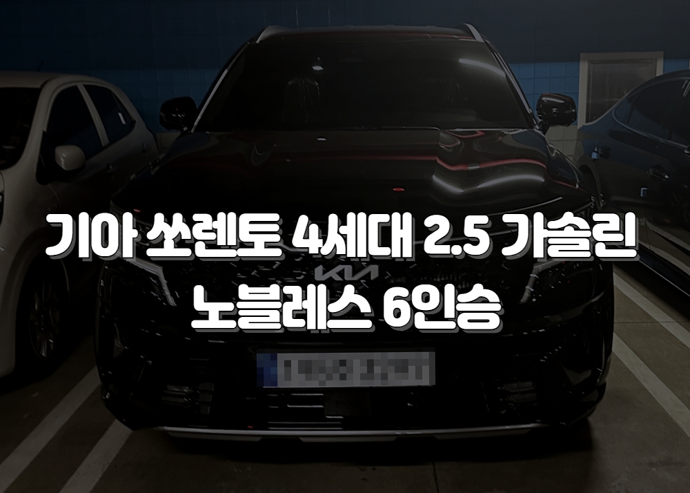  쏘렌토 4세대 2.5 가솔린 노블레스 6인승, 부동의 1위?
