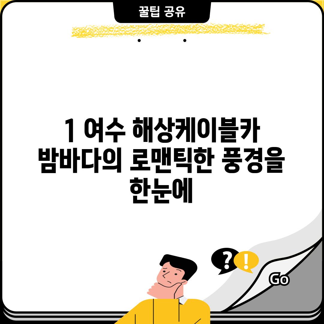 1. 여수 해상케이블카: 밤바다의 로맨틱한 풍경을 한눈에!