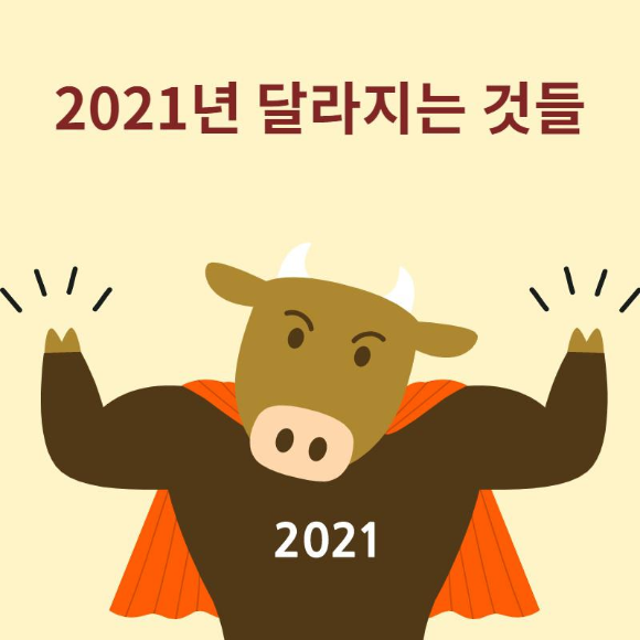  2021년 달라지는 제도들
