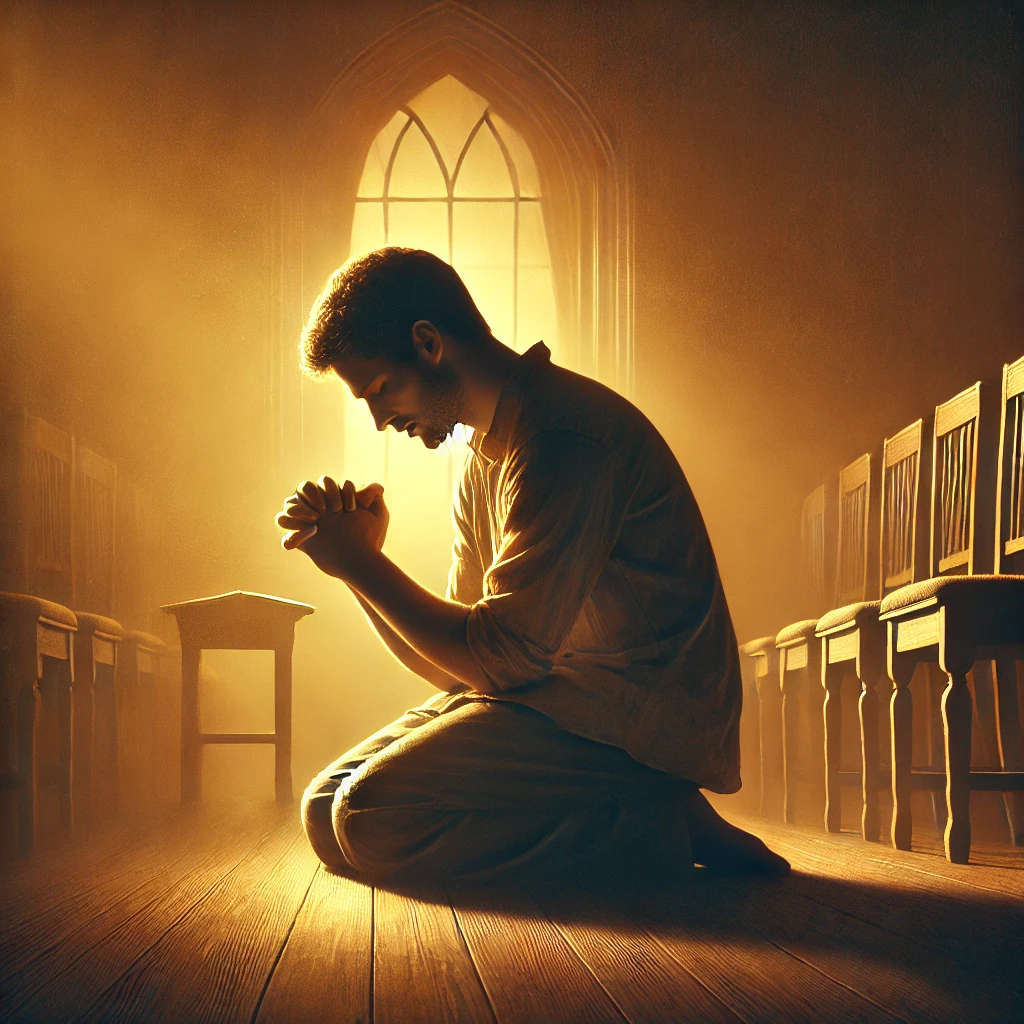 Here is the image illustrating a serene moment of prayer&amp;#44; inspired by Philemon 1:4-5. It captures the heartfelt intercession and gratitude for the love and faith of others&amp;#44; as reflected in the verse.