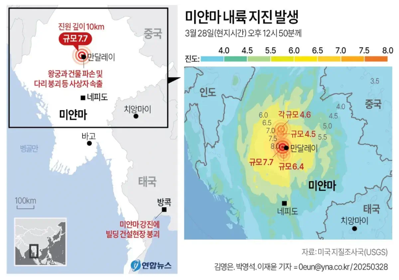 미얀마 강진