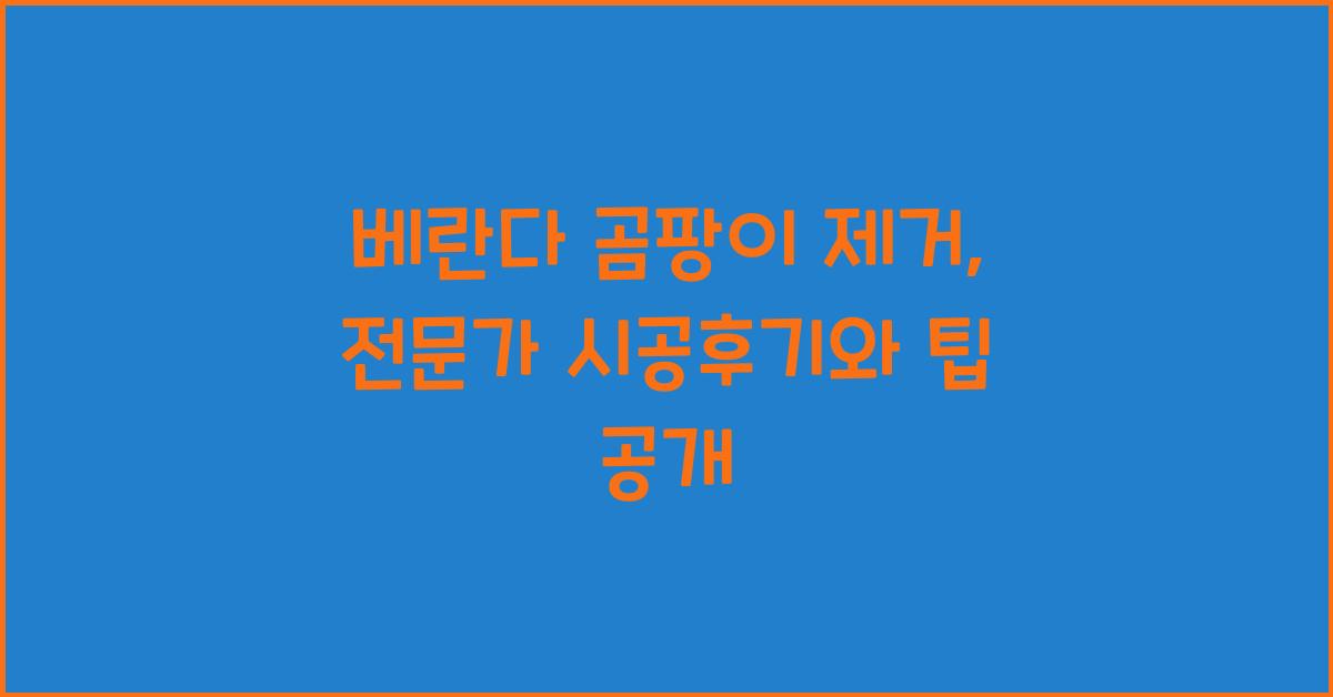 베란다 곰팡이 제거