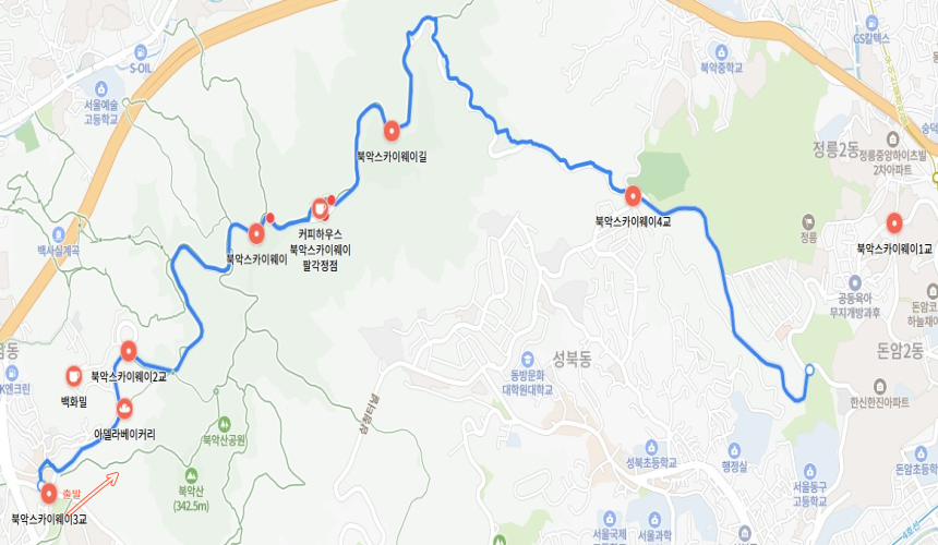 북악스카이웨이 드라이브코스