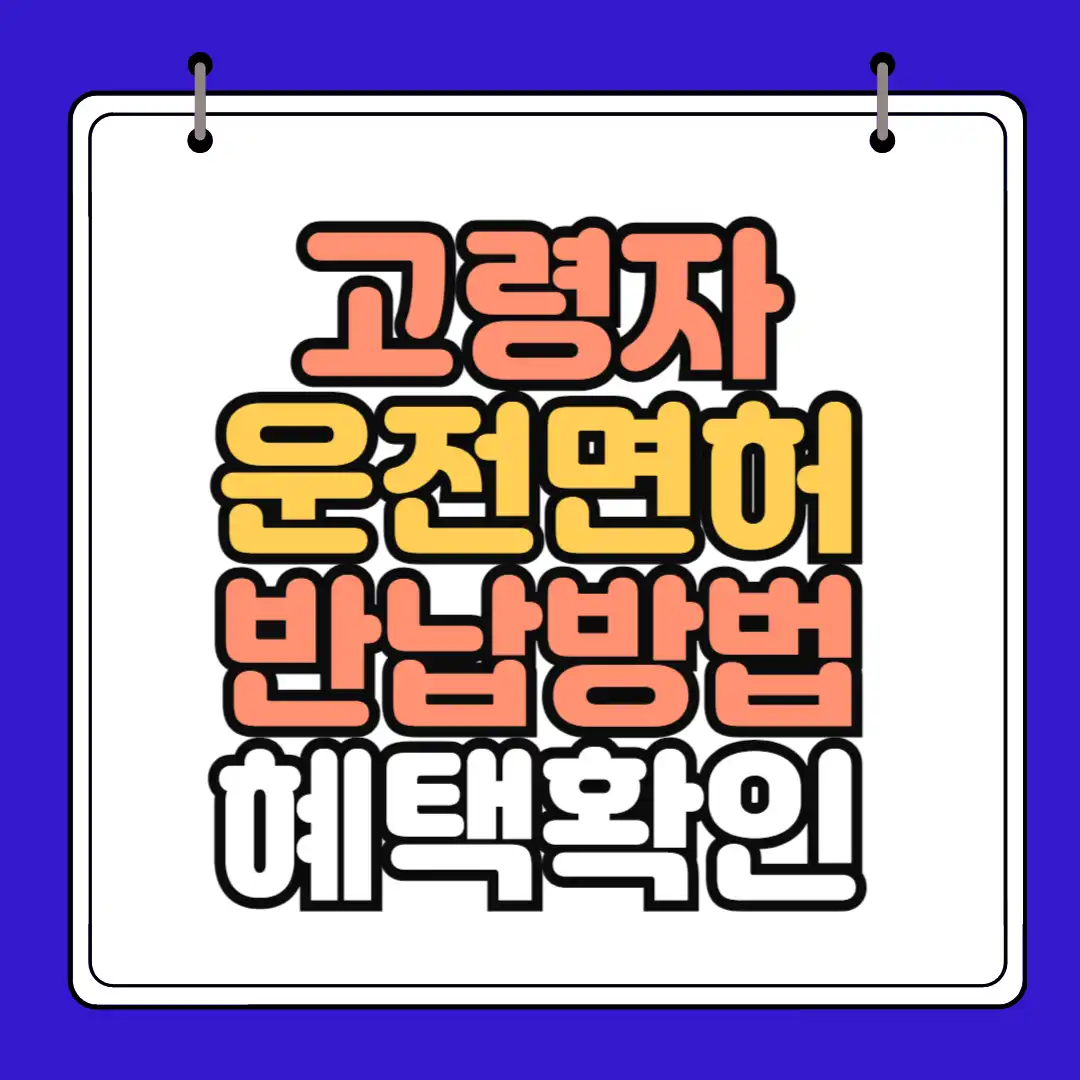 고령자운전면허반납 썸네일