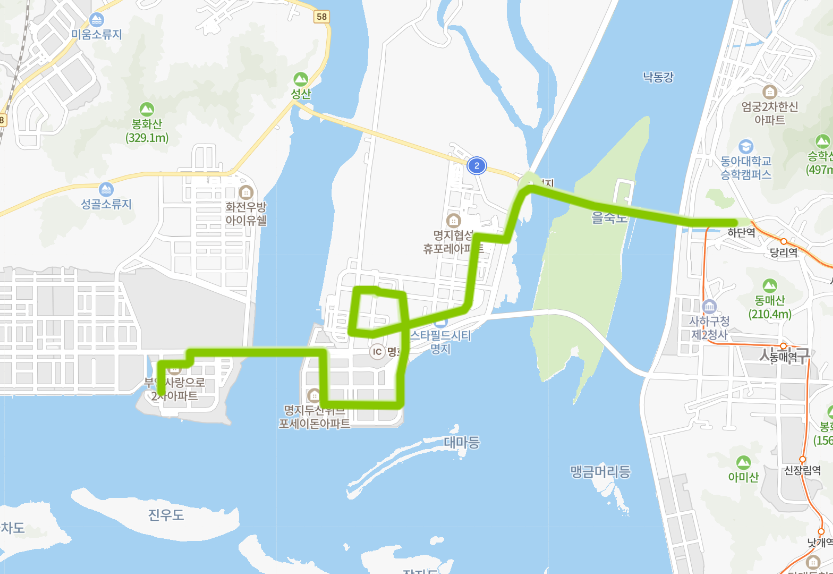  [부산 강서] 21번 버스 노선 시간표 : 신호동, 삼성자동차, 국제신도시, 을숙도, 하단역