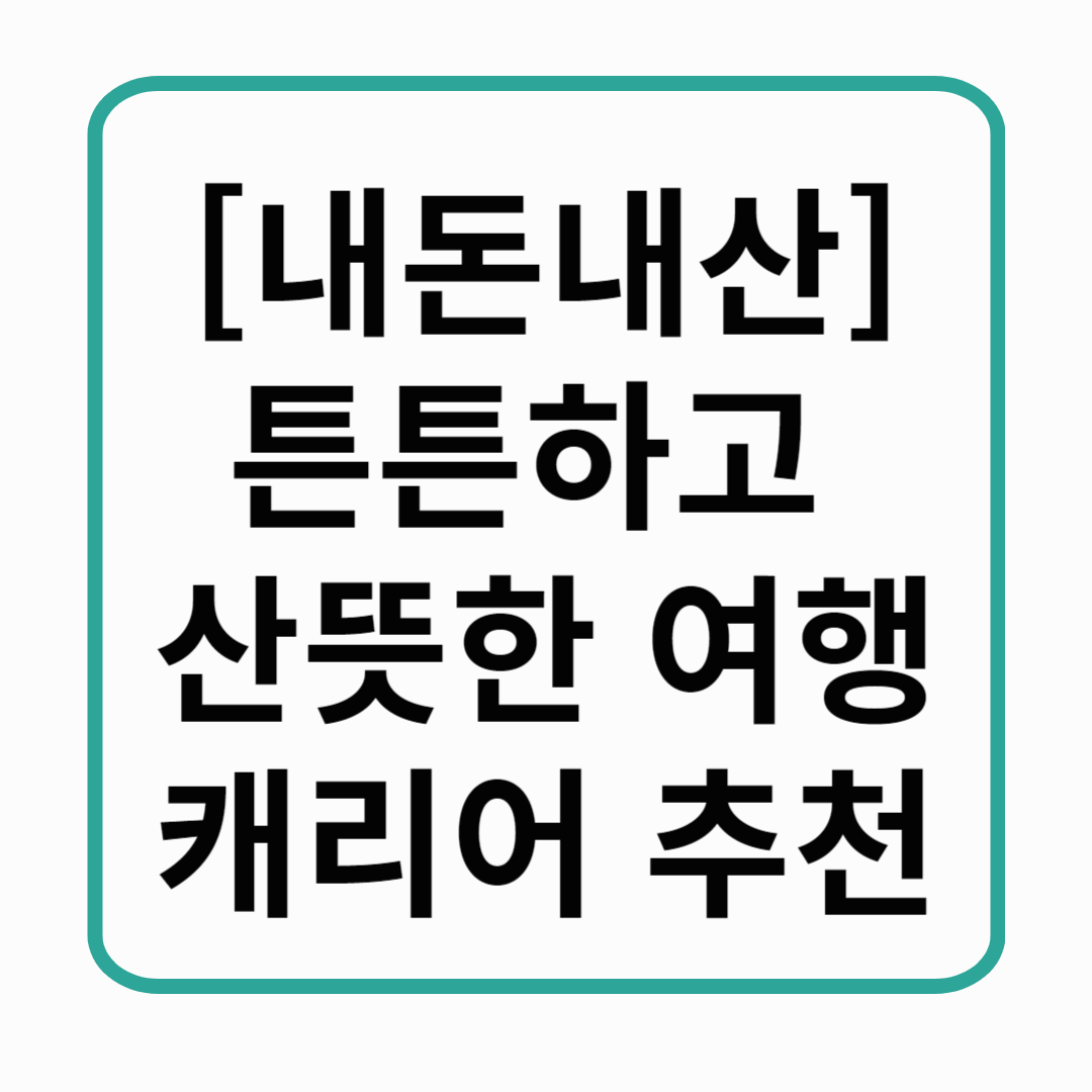 아투 여행캐리어추천
