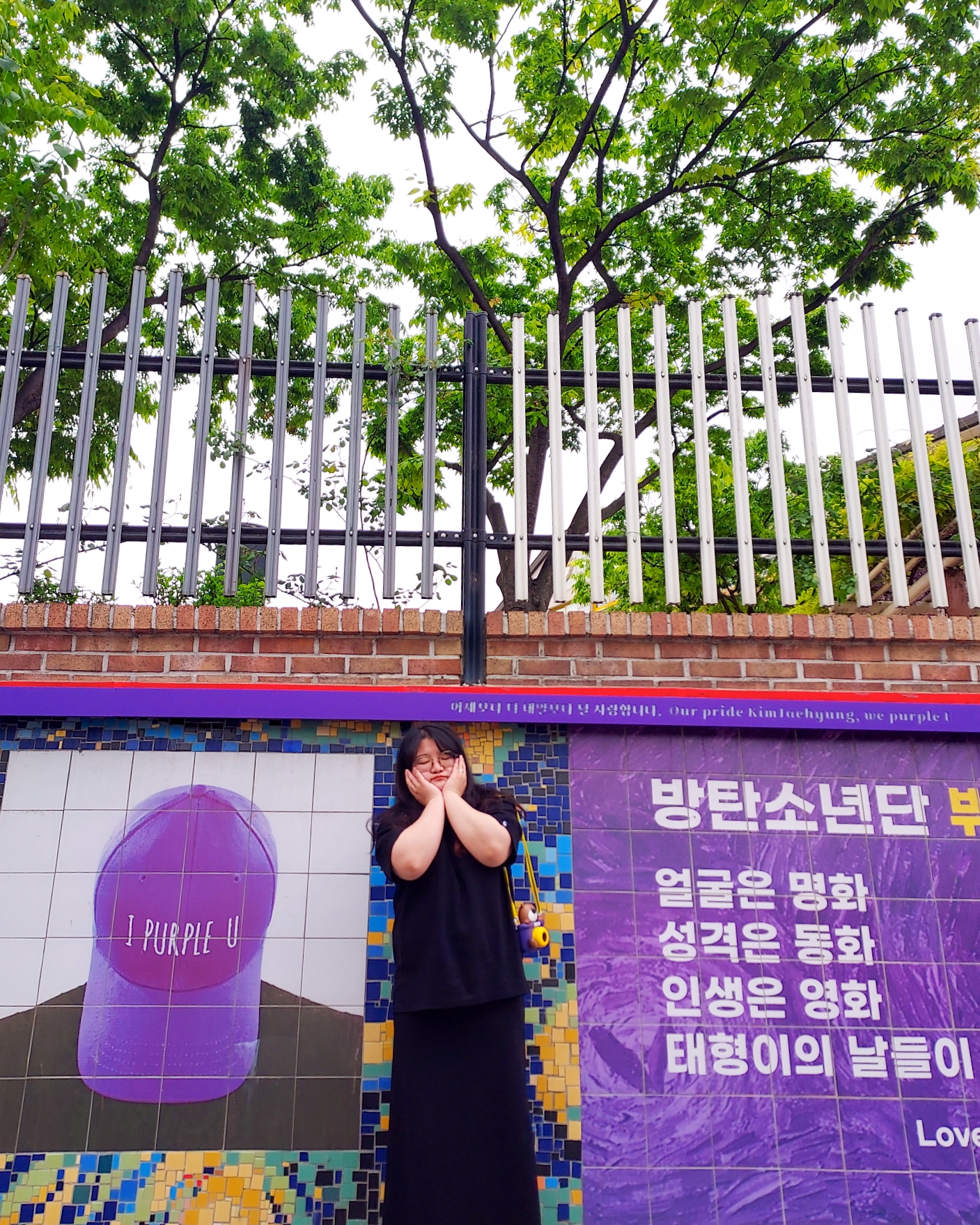  BTS 뷔 모교 대성초에 그려진 뷔 벽화거리, 아미들 모여라!